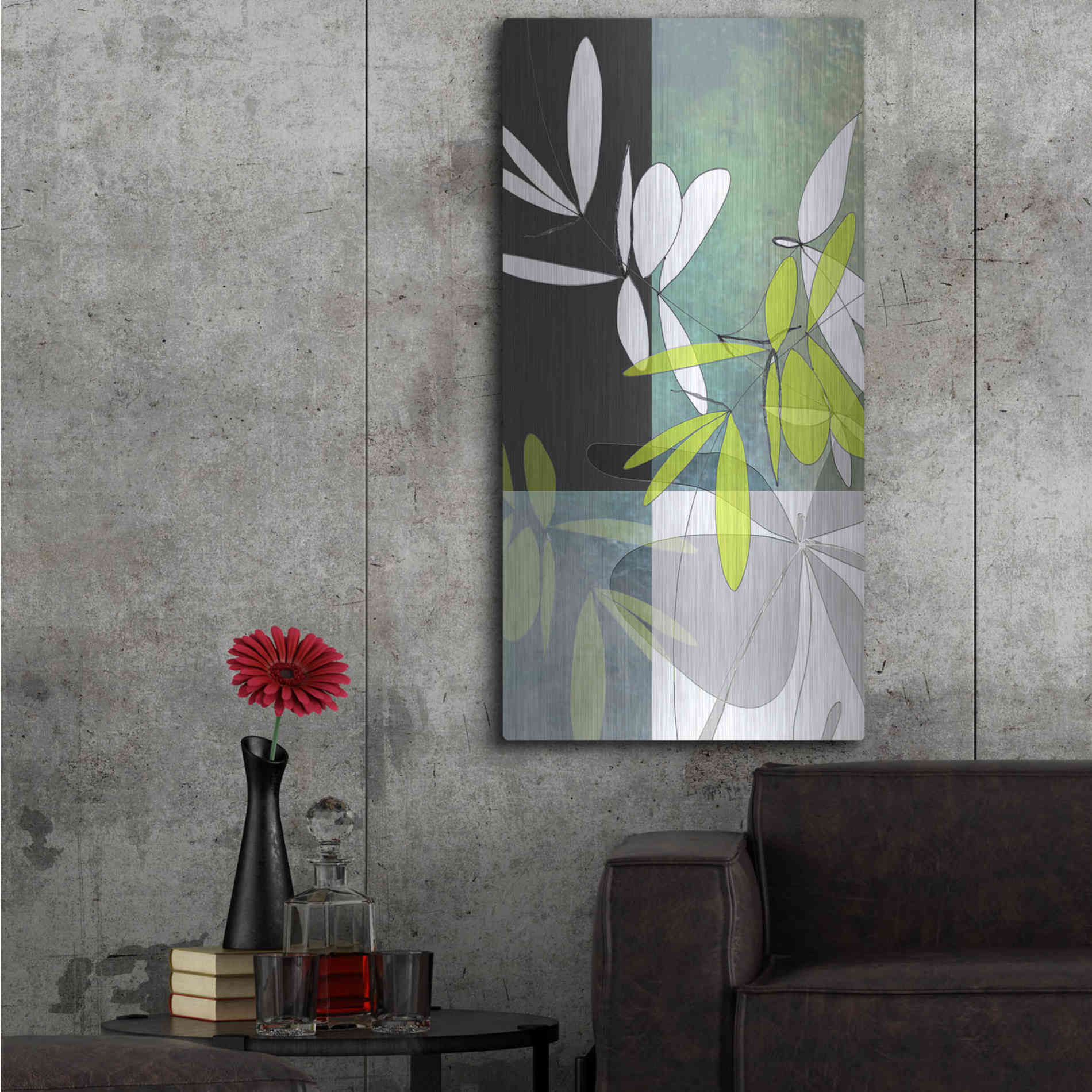 Luxe Metal Art 'Dusk' by Jan Weiss, Metal Wall Art,24x48