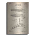 Luxe Metal Art 'Shotgun Blueprint Patent Parchment' Metal Wall Art