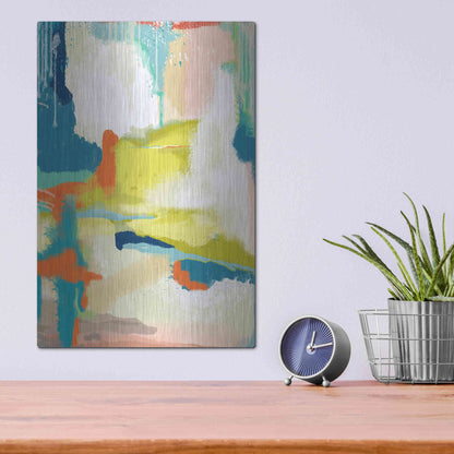 Luxe Metal Art 'Deconstructed Landscape 2' by Jan Weiss, Metal Wall Art,12x16