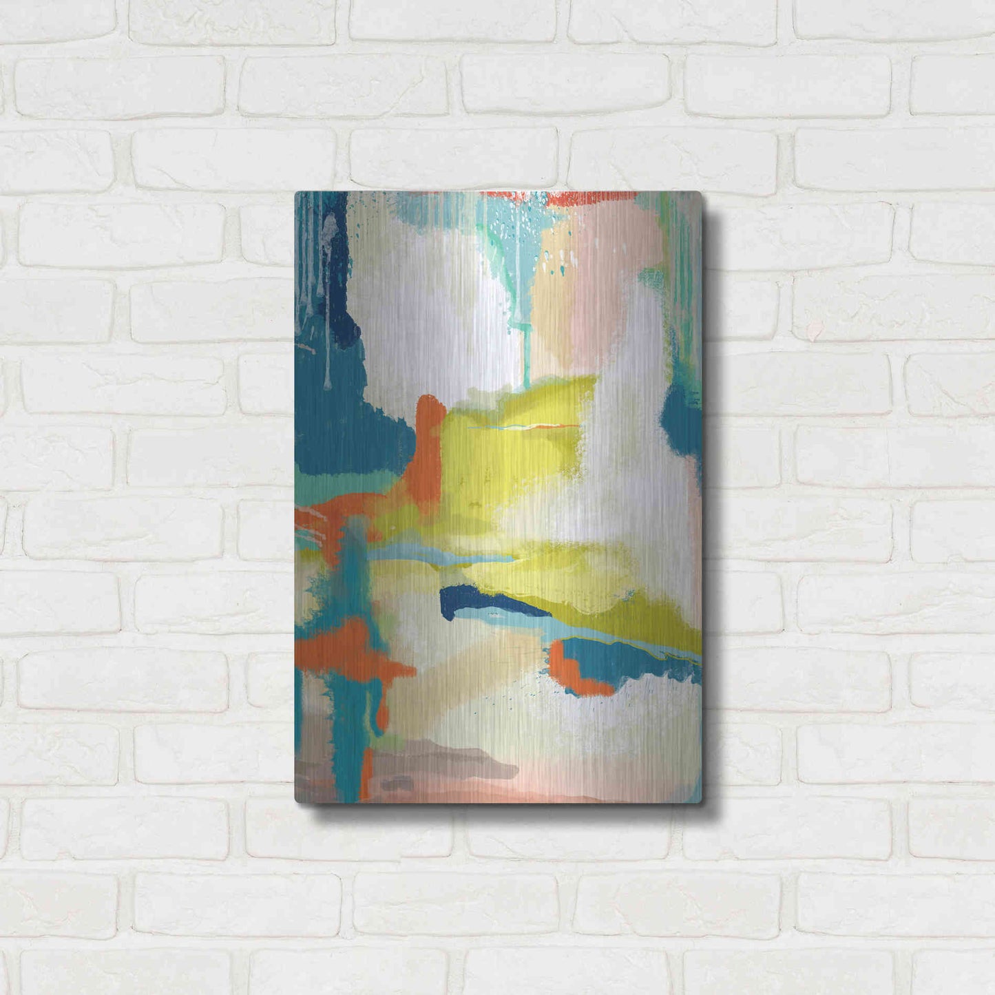 Luxe Metal Art 'Deconstructed Landscape 2' by Jan Weiss, Metal Wall Art,16x24