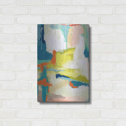 Luxe Metal Art 'Deconstructed Landscape 2' by Jan Weiss, Metal Wall Art,16x24