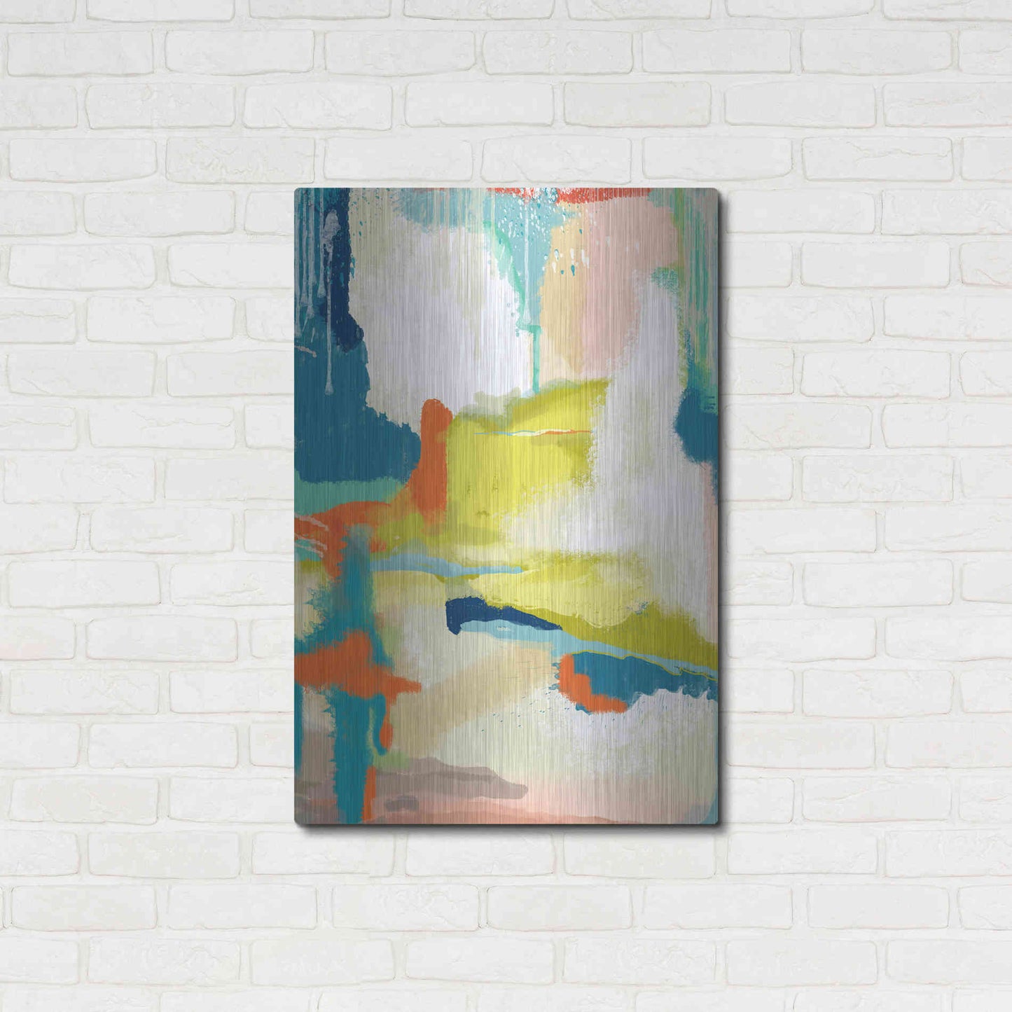 Luxe Metal Art 'Deconstructed Landscape 2' by Jan Weiss, Metal Wall Art,24x36