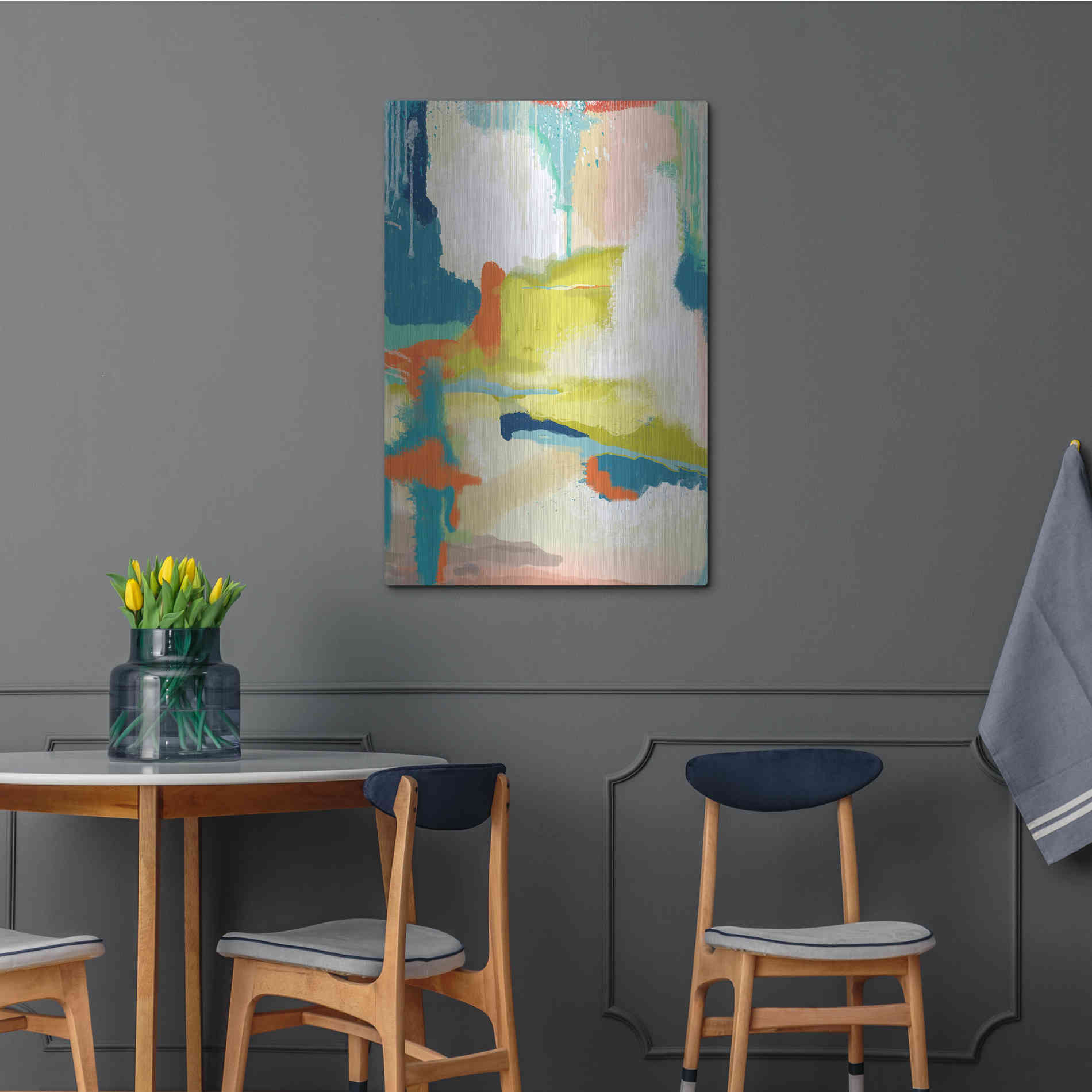 Luxe Metal Art 'Deconstructed Landscape 2' by Jan Weiss, Metal Wall Art,24x36