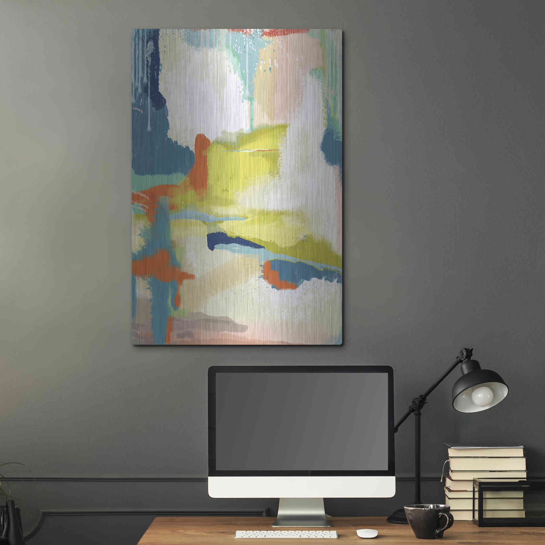 Luxe Metal Art 'Deconstructed Landscape 2' by Jan Weiss, Metal Wall Art,24x36