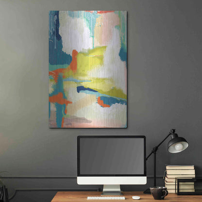 Luxe Metal Art 'Deconstructed Landscape 2' by Jan Weiss, Metal Wall Art,24x36