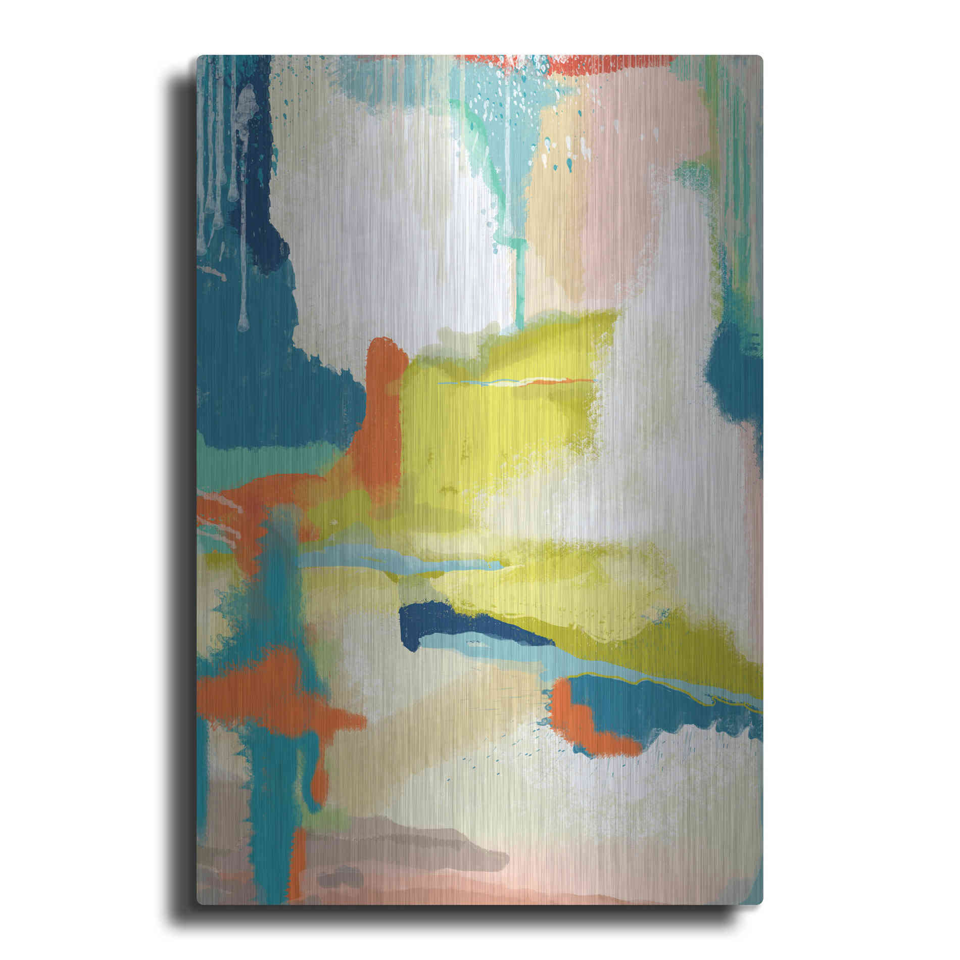 Luxe Metal Art 'Deconstructed Landscape 2' by Jan Weiss, Metal Wall Art