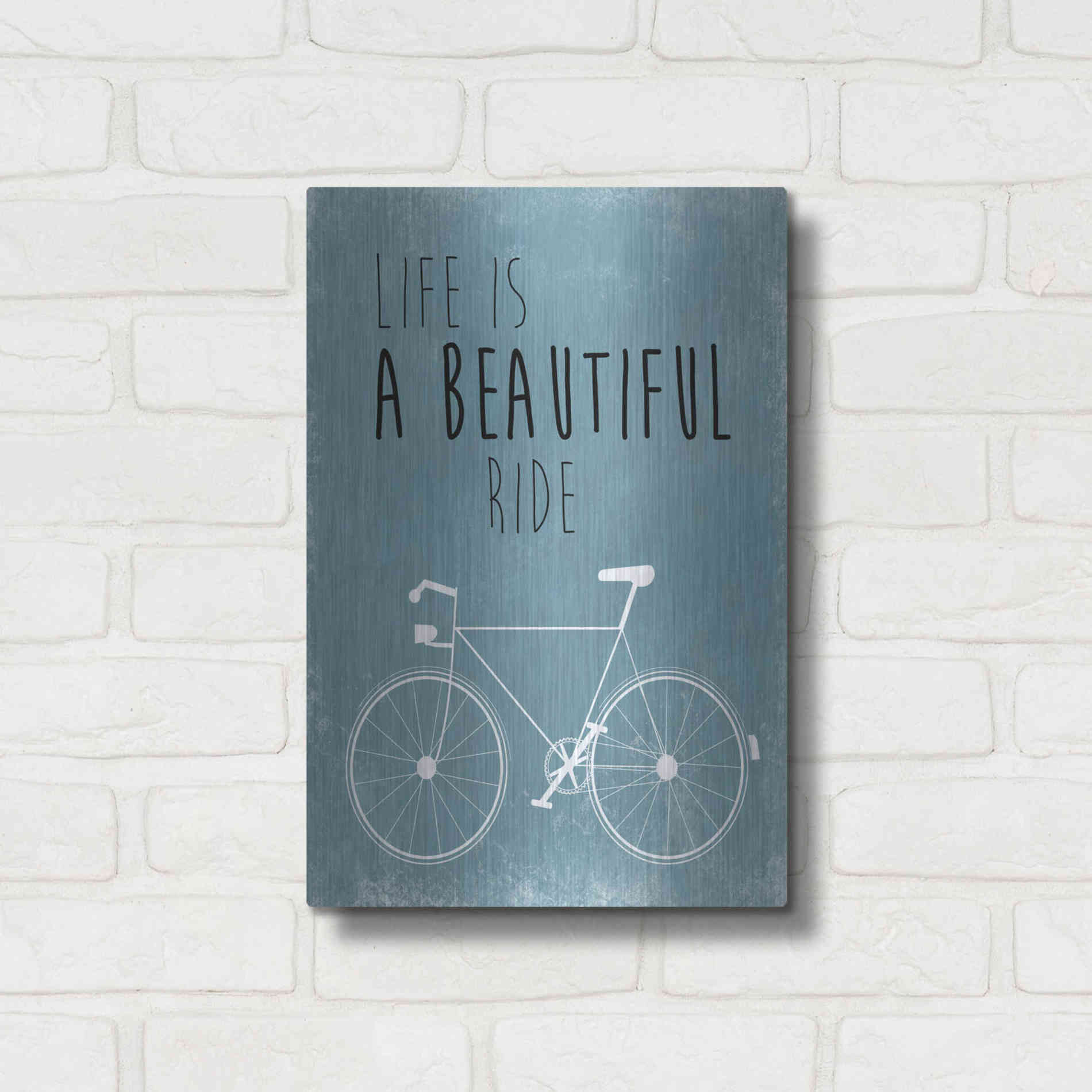Luxe Metal Art 'A Beautiful Ride' by Jan Weiss, Metal Wall Art,12x16