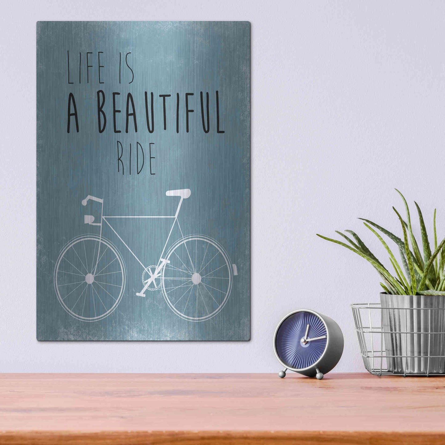 Luxe Metal Art 'A Beautiful Ride' by Jan Weiss, Metal Wall Art,12x16