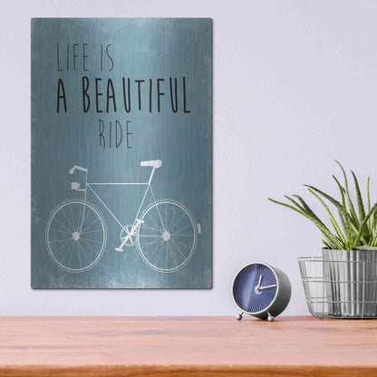 Luxe Metal Art 'A Beautiful Ride' by Jan Weiss, Metal Wall Art,12x16