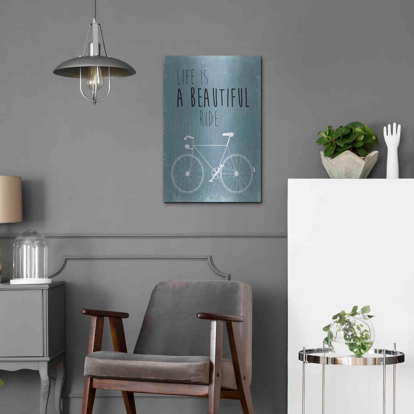 Luxe Metal Art 'A Beautiful Ride' by Jan Weiss, Metal Wall Art,16x24