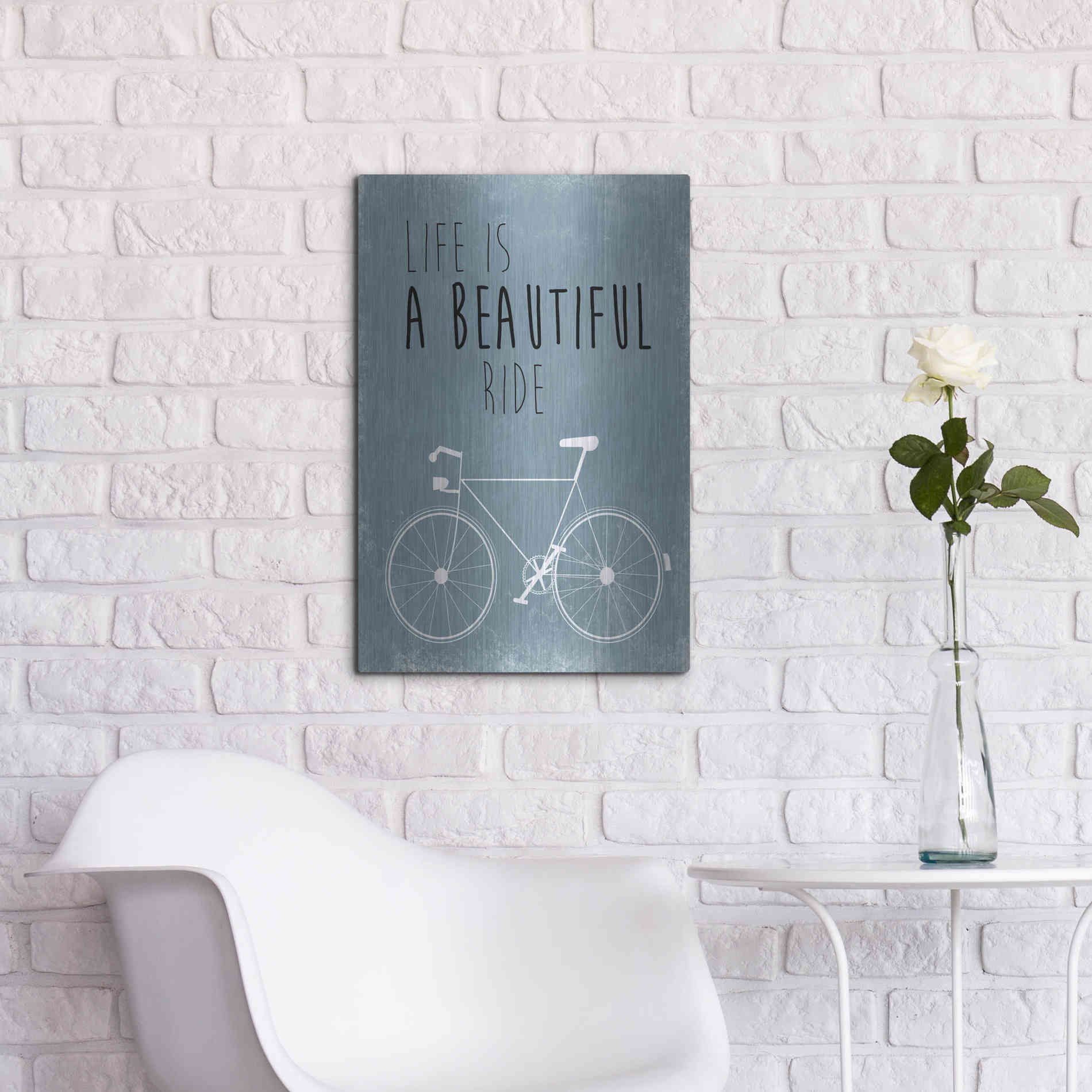 Luxe Metal Art 'A Beautiful Ride' by Jan Weiss, Metal Wall Art,16x24