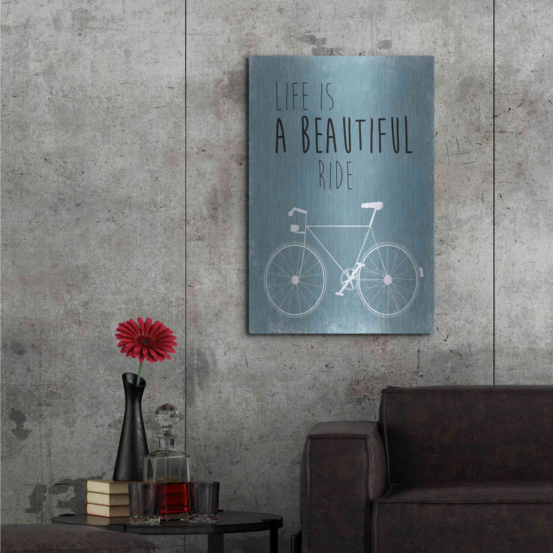 Luxe Metal Art 'A Beautiful Ride' by Jan Weiss, Metal Wall Art,24x36