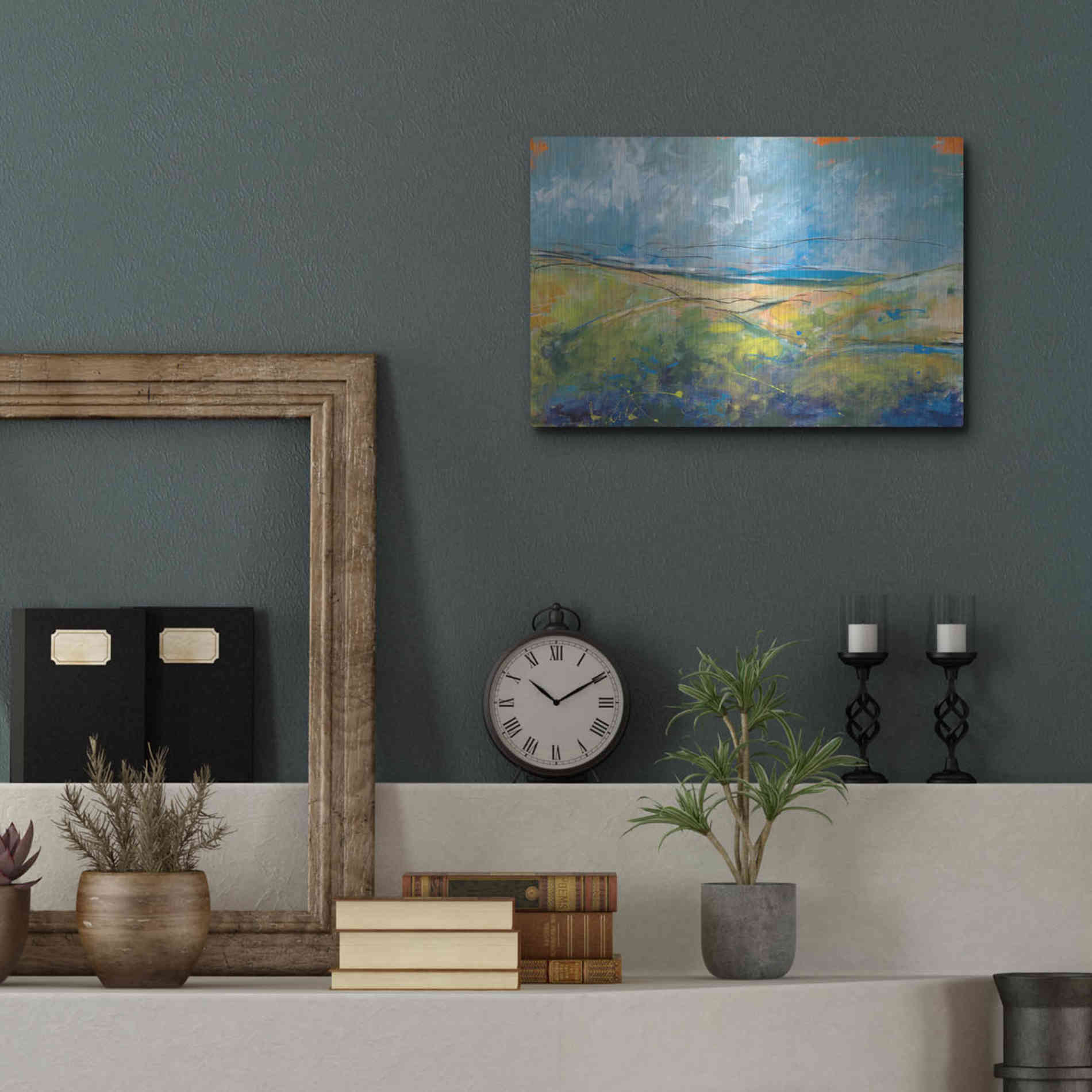 Luxe Metal Art 'Early Spring Days' by Jan Weiss, Metal Wall Art,16x12