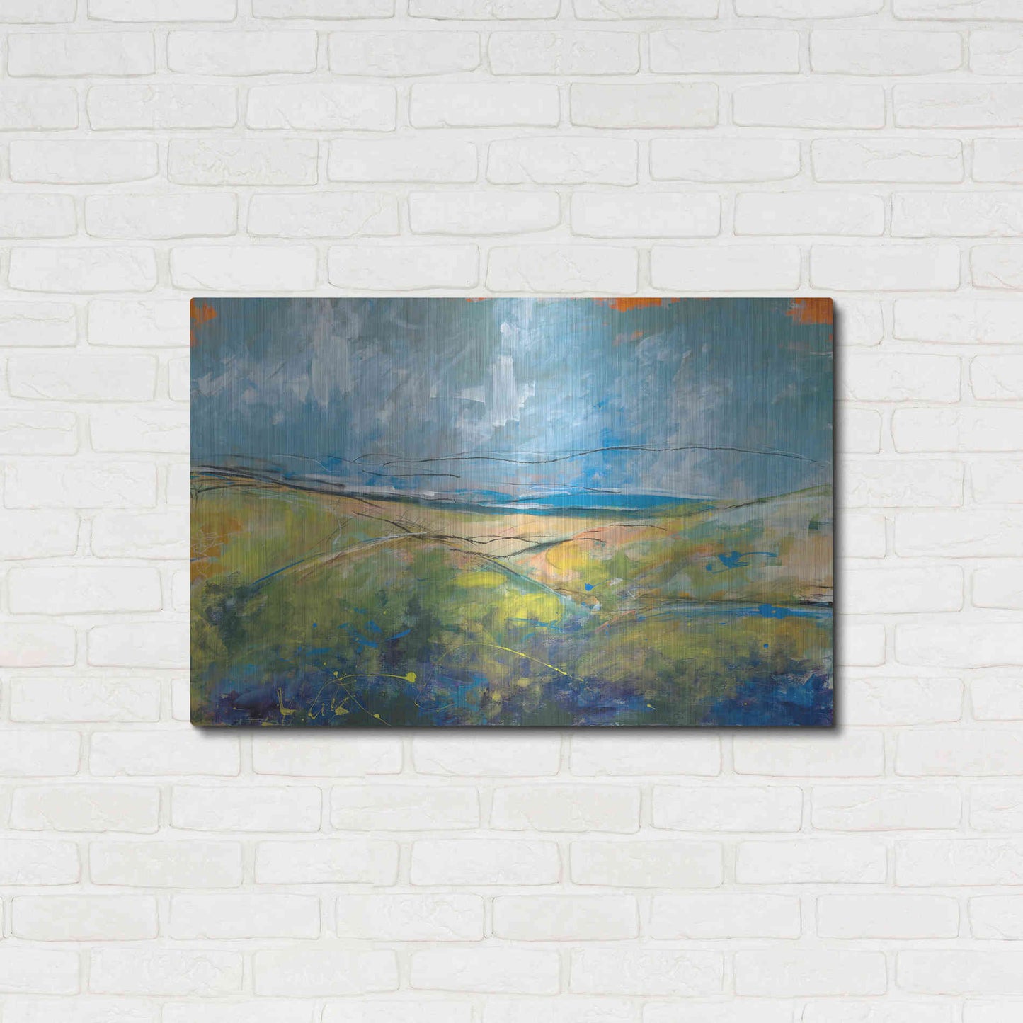 Luxe Metal Art 'Early Spring Days' by Jan Weiss, Metal Wall Art,36x24