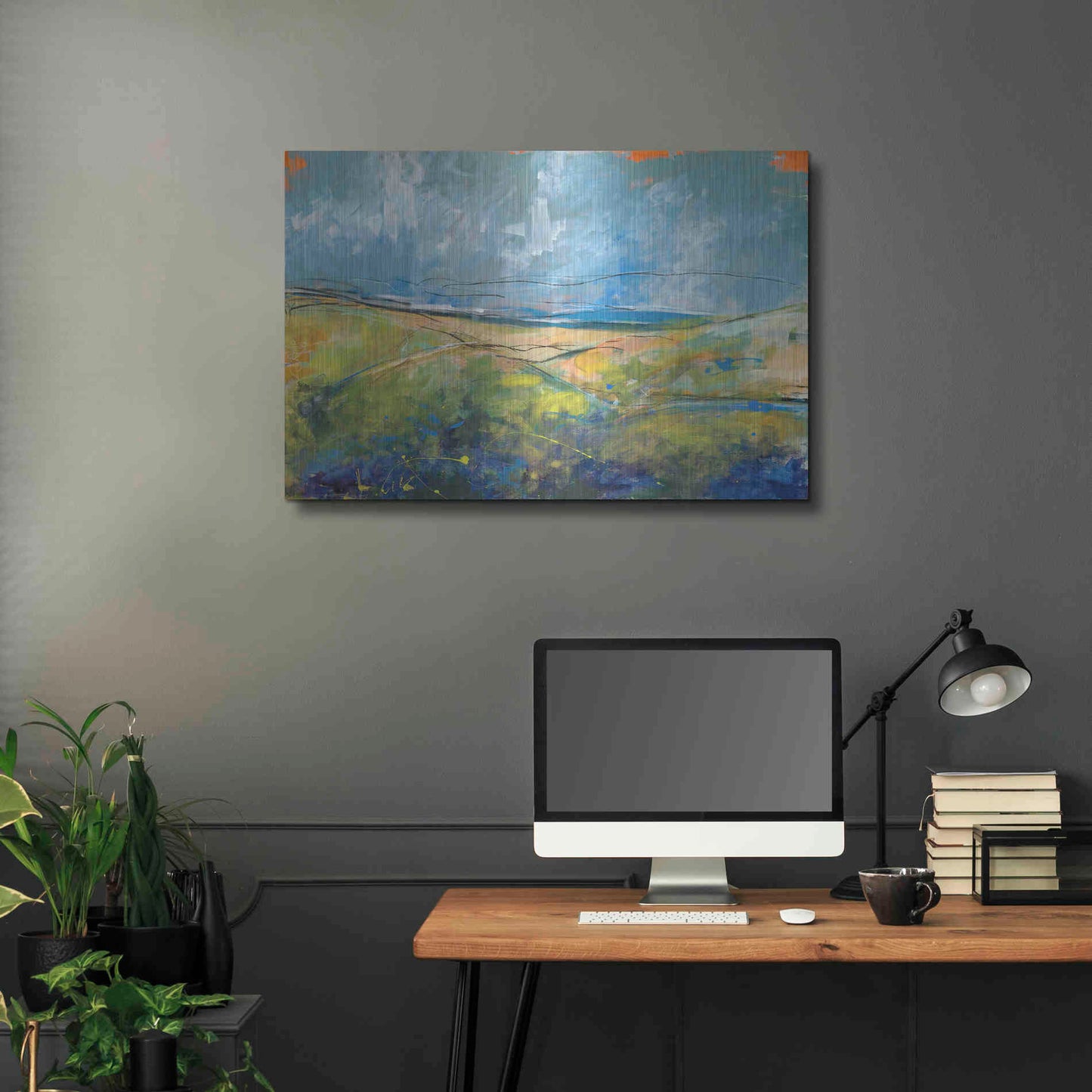 Luxe Metal Art 'Early Spring Days' by Jan Weiss, Metal Wall Art,36x24