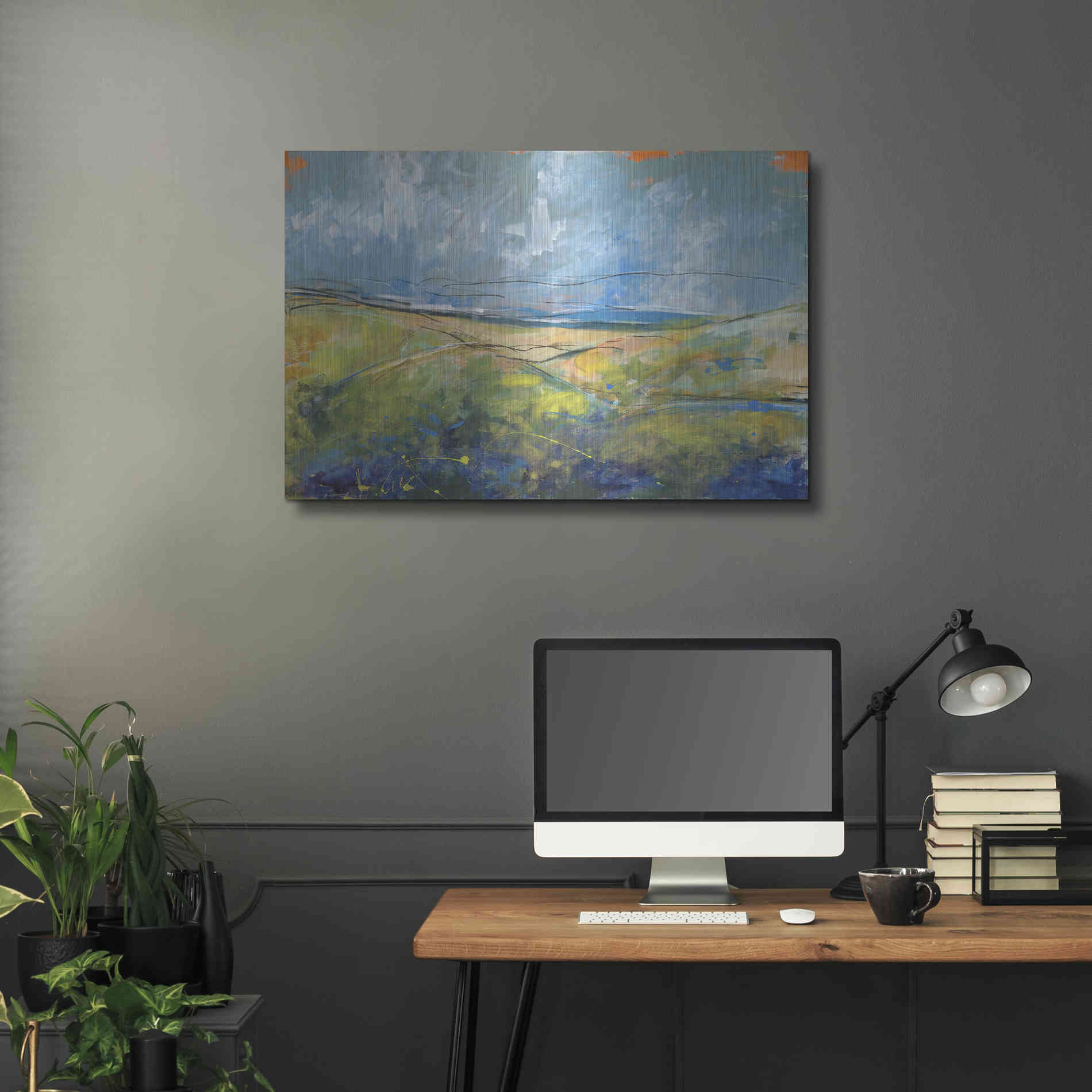 Luxe Metal Art 'Early Spring Days' by Jan Weiss, Metal Wall Art,36x24
