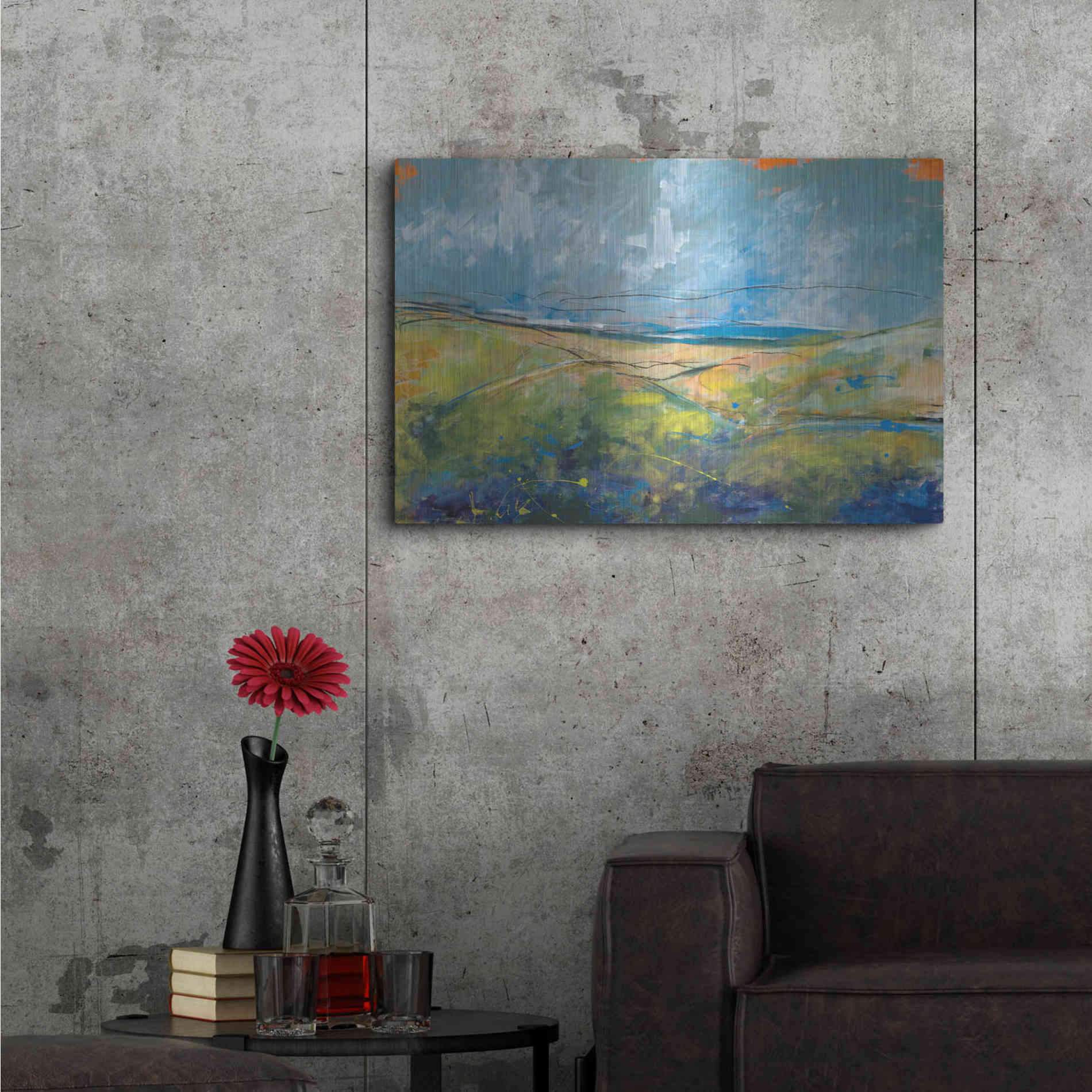 Luxe Metal Art 'Early Spring Days' by Jan Weiss, Metal Wall Art,36x24