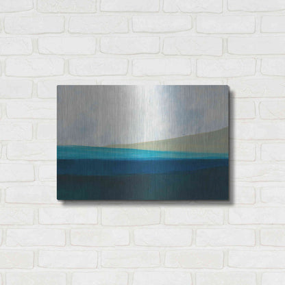 Luxe Metal Art 'Layered Earth 1' by Jan Weiss, Metal Wall Art,24x16