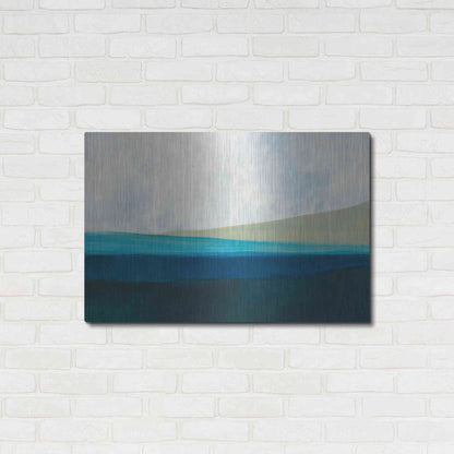 Luxe Metal Art 'Layered Earth 1' by Jan Weiss, Metal Wall Art,36x24