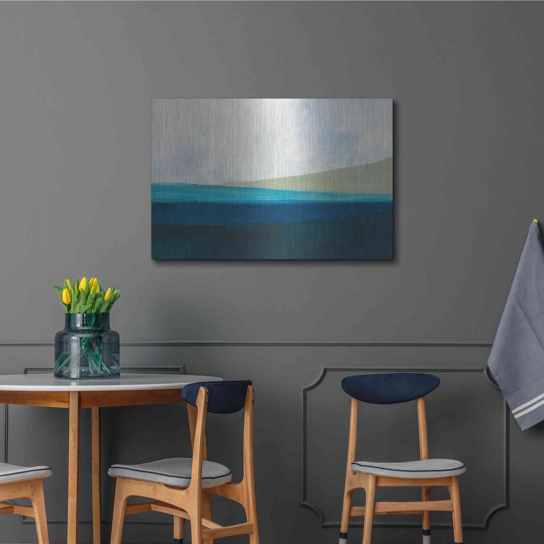 Luxe Metal Art 'Layered Earth 1' by Jan Weiss, Metal Wall Art,36x24