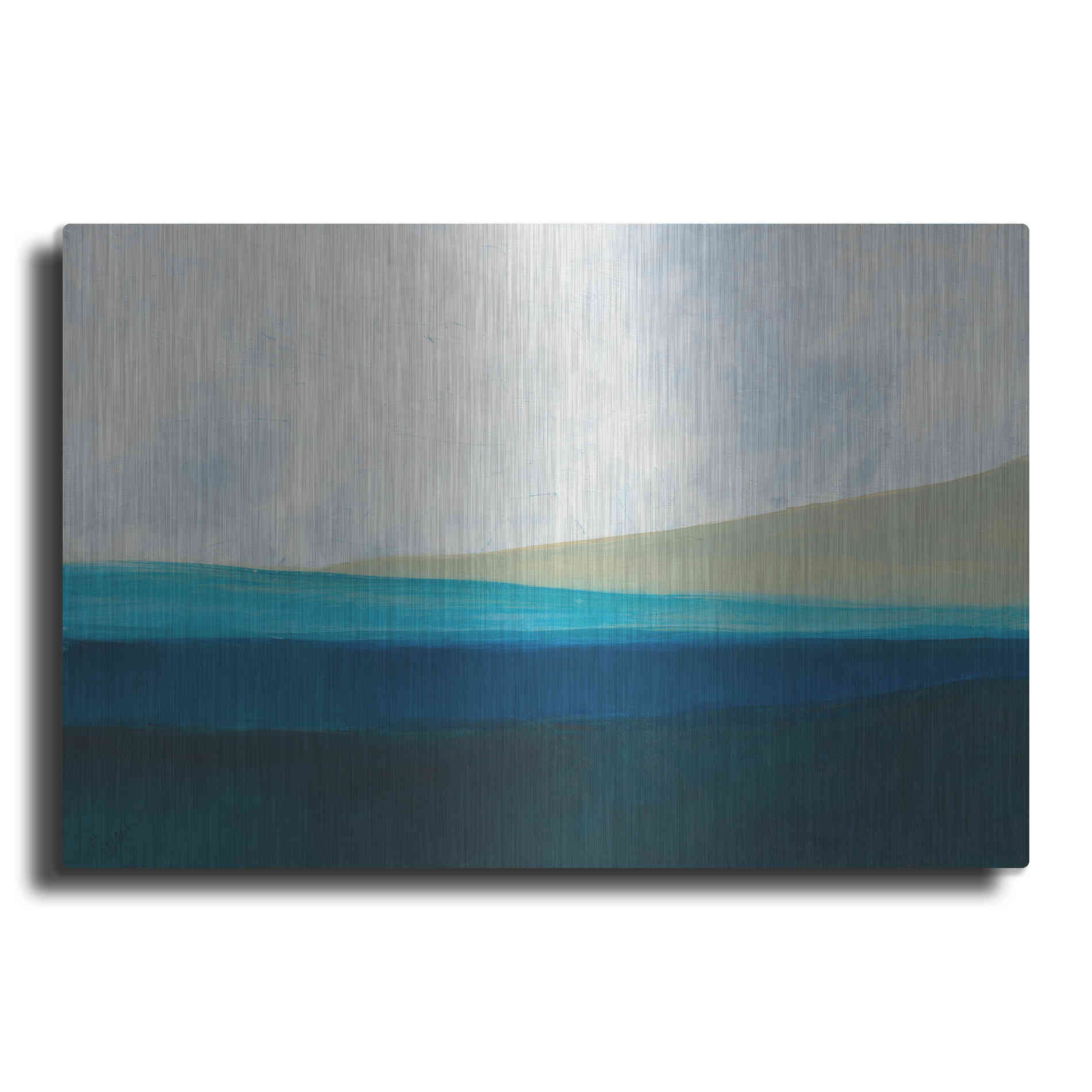 Luxe Metal Art 'Layered Earth 1' by Jan Weiss, Metal Wall Art