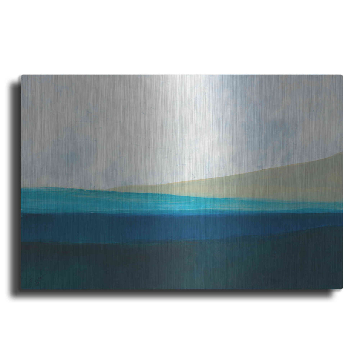 Luxe Metal Art 'Layered Earth 1' by Jan Weiss, Metal Wall Art