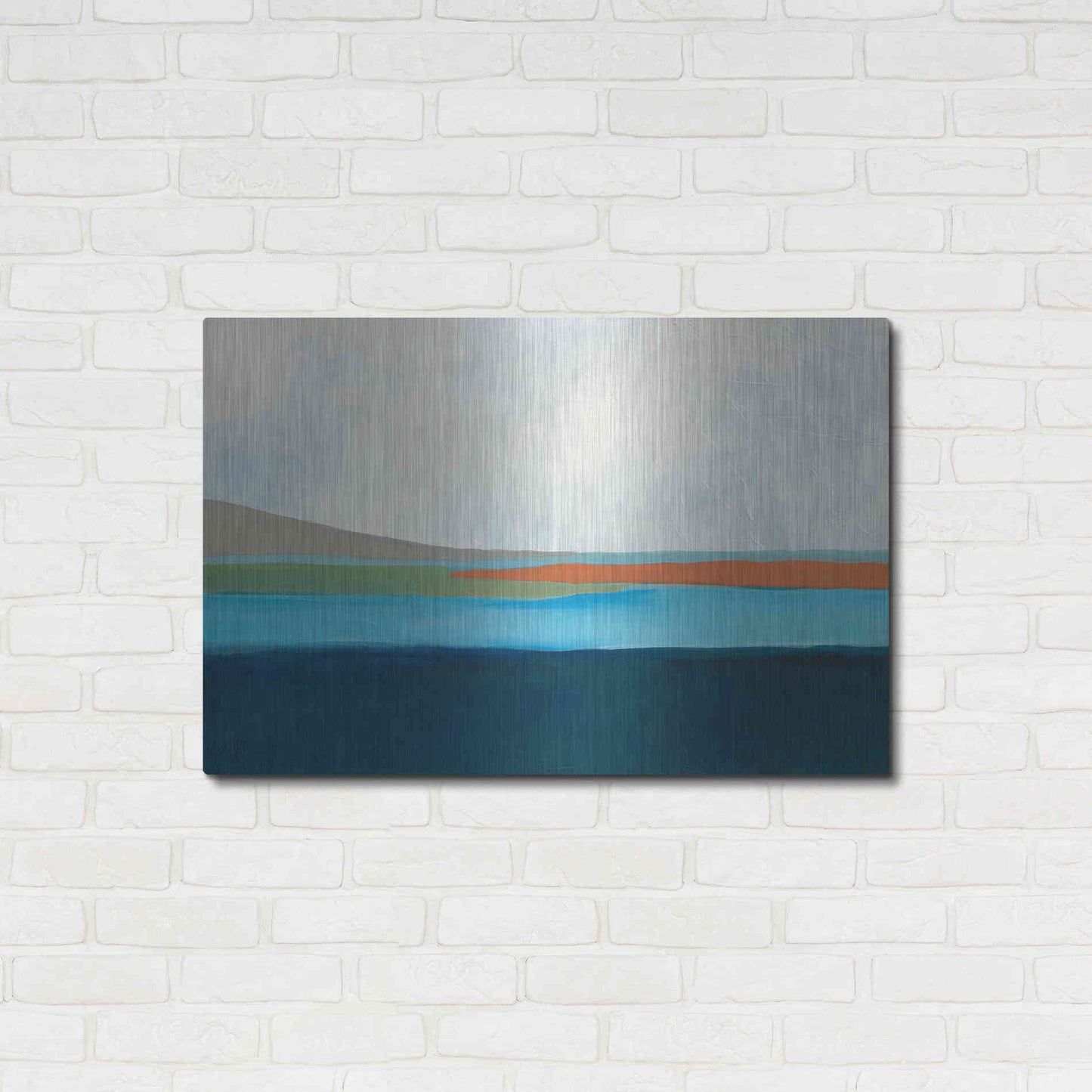 Luxe Metal Art 'Layered Earth 4' by Jan Weiss, Metal Wall Art,36x24