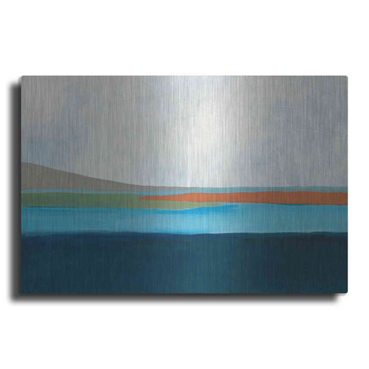 Luxe Metal Art 'Layered Earth 4' by Jan Weiss, Metal Wall Art