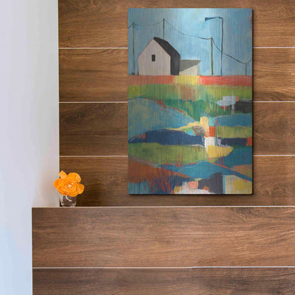 Luxe Metal Art 'Western Edge' by Jan Weiss, Metal Wall Art,12x16