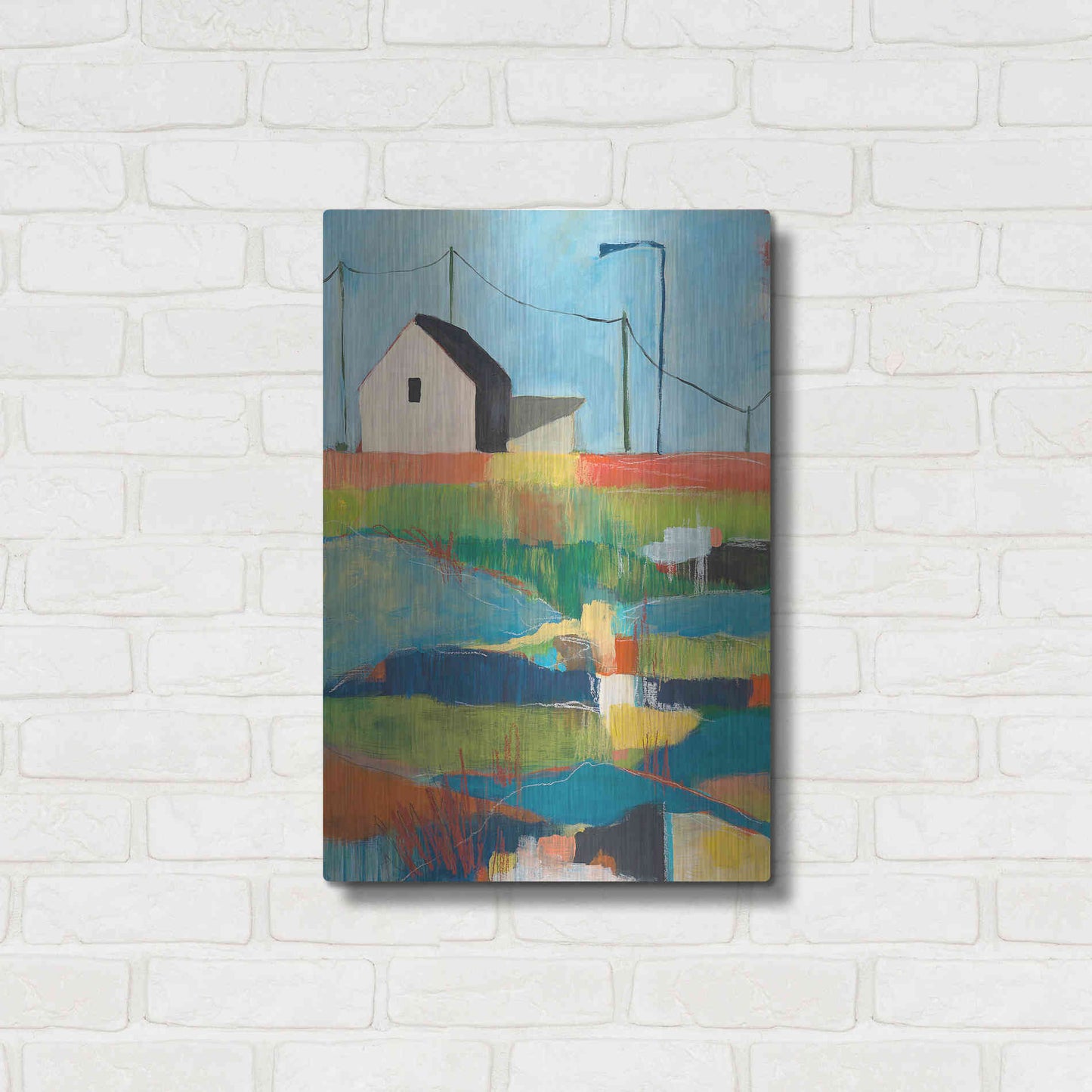 Luxe Metal Art 'Western Edge' by Jan Weiss, Metal Wall Art,16x24