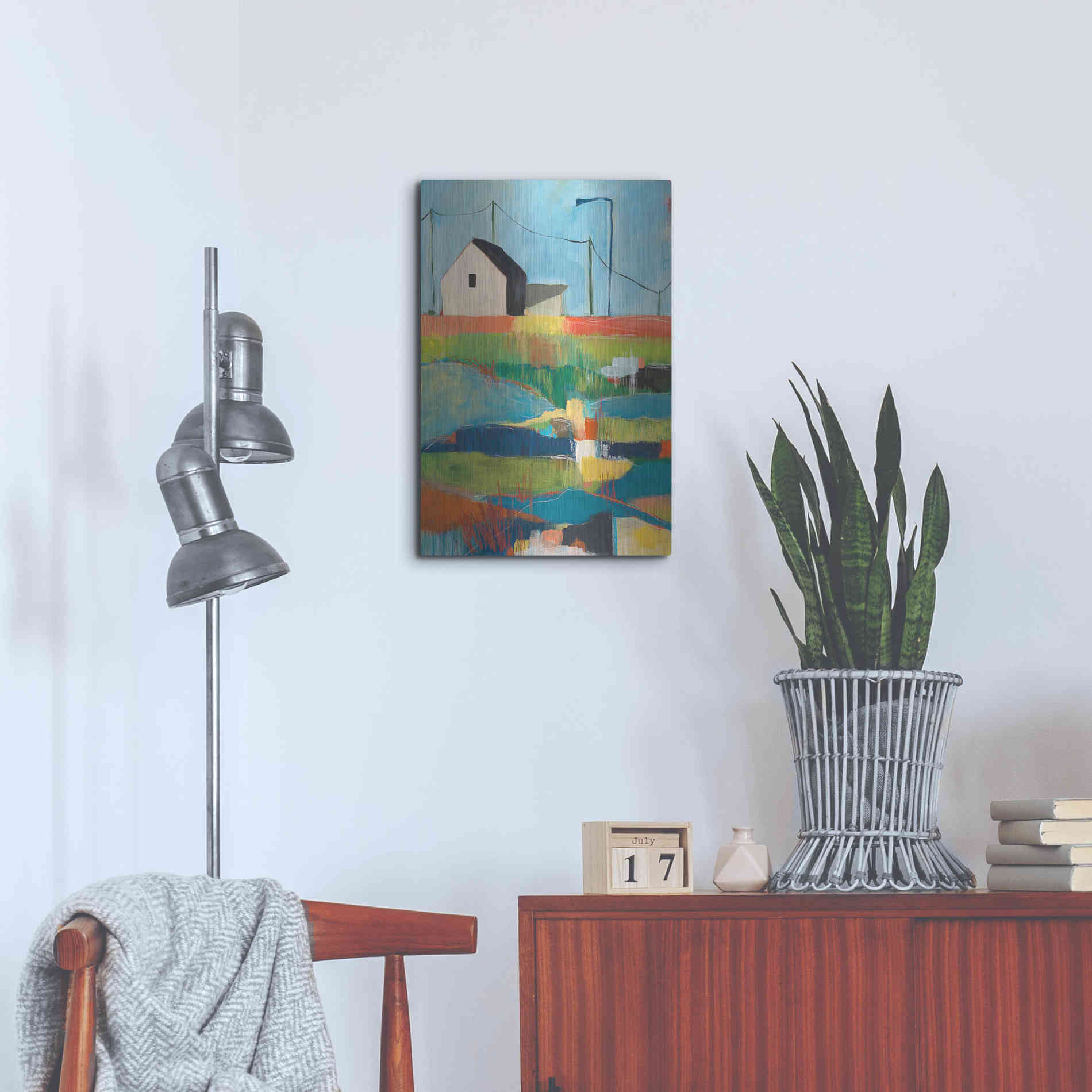 Luxe Metal Art 'Western Edge' by Jan Weiss, Metal Wall Art,16x24