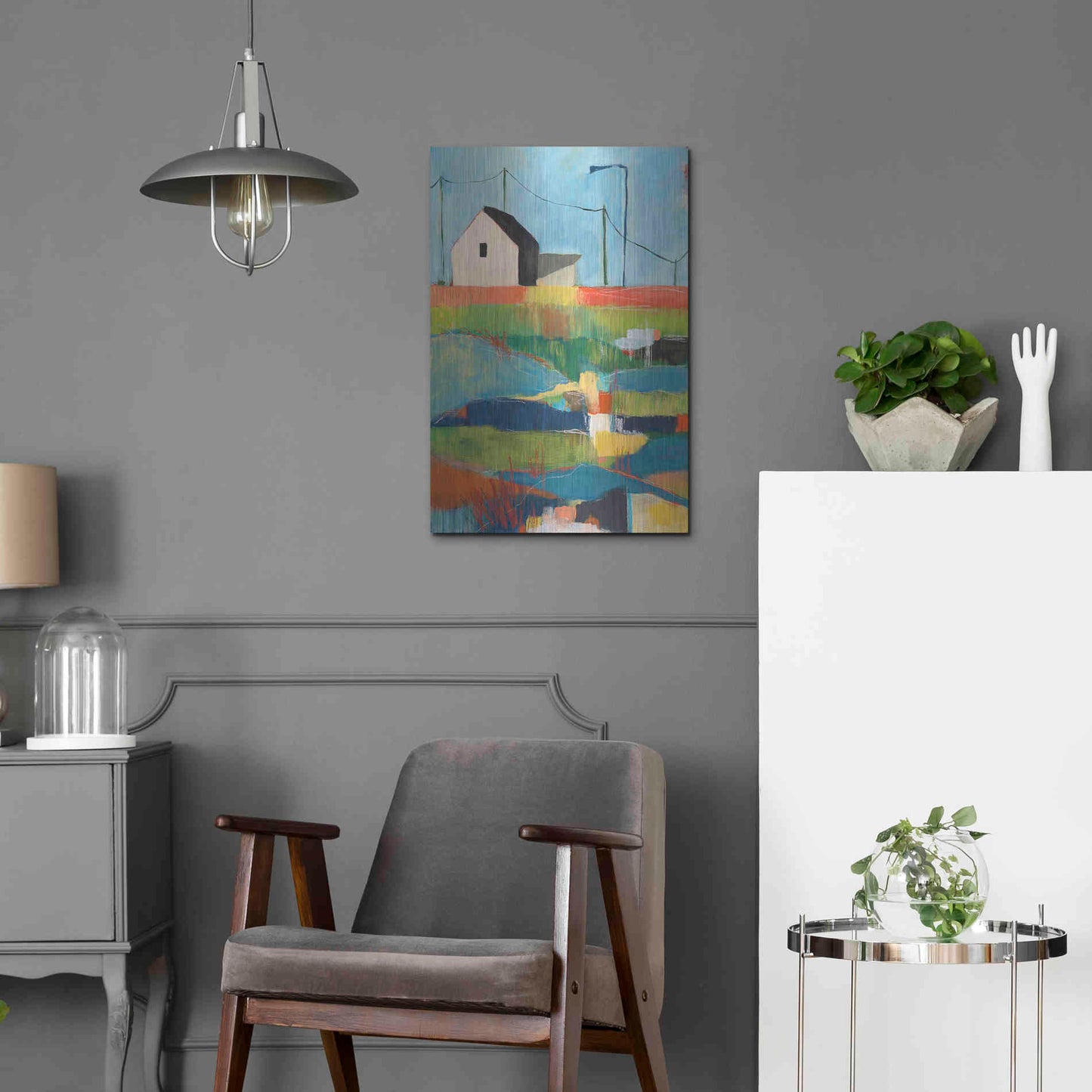 Luxe Metal Art 'Western Edge' by Jan Weiss, Metal Wall Art,16x24