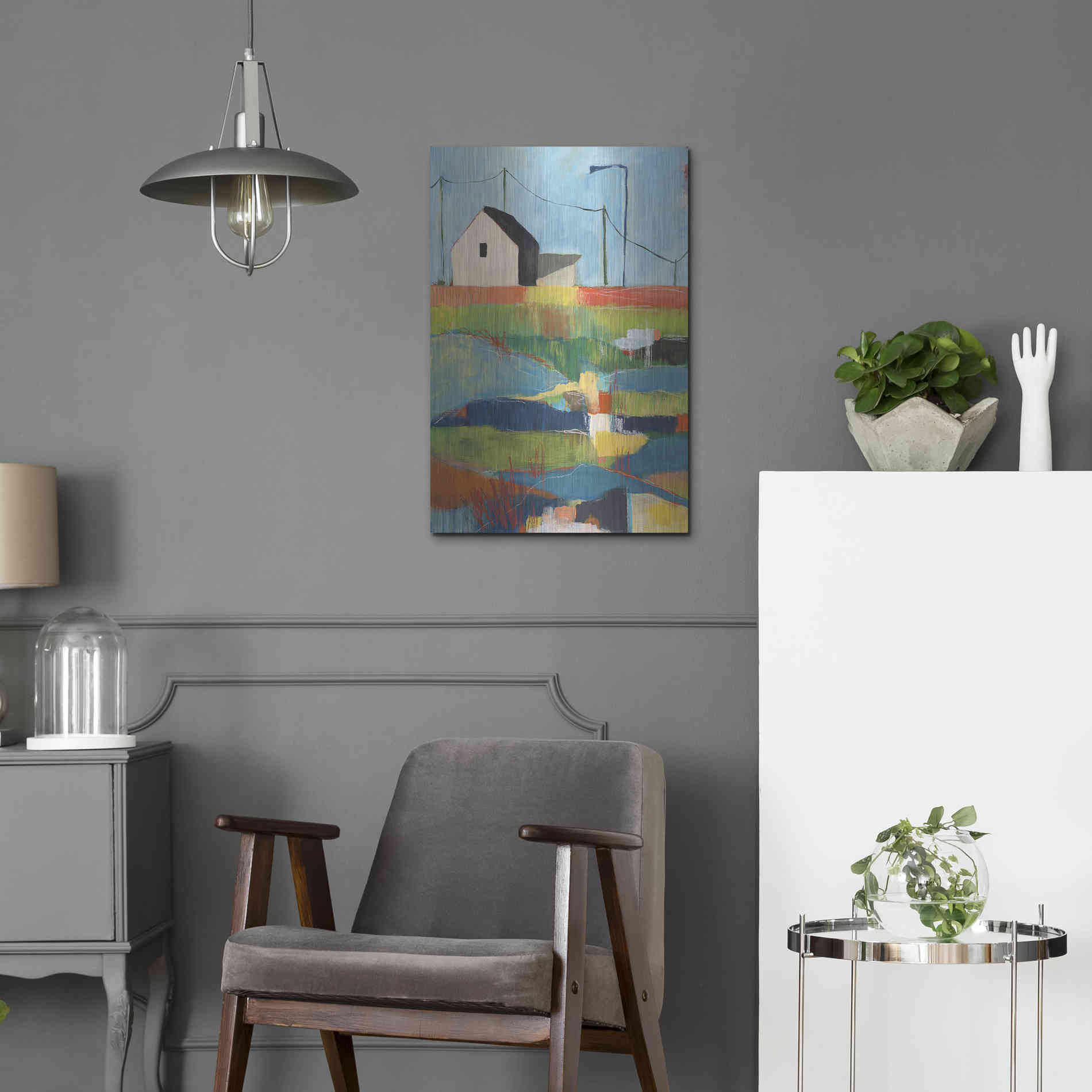 Luxe Metal Art 'Western Edge' by Jan Weiss, Metal Wall Art,16x24