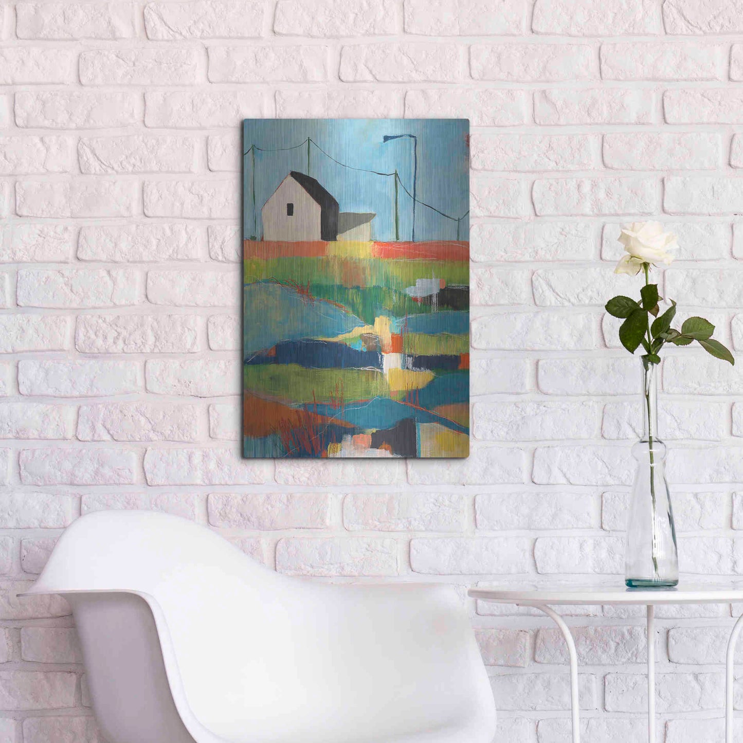 Luxe Metal Art 'Western Edge' by Jan Weiss, Metal Wall Art,16x24