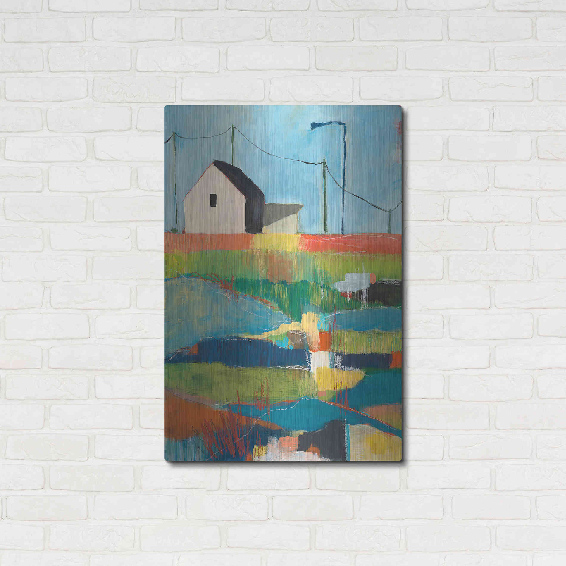 Luxe Metal Art 'Western Edge' by Jan Weiss, Metal Wall Art,24x36