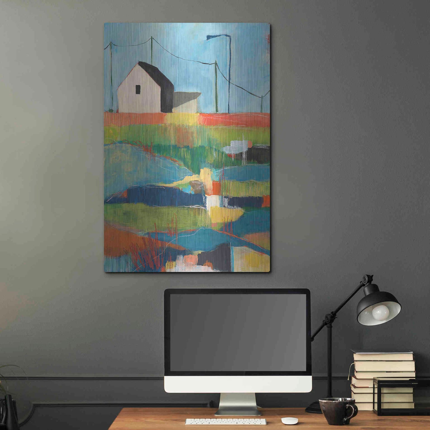 Luxe Metal Art 'Western Edge' by Jan Weiss, Metal Wall Art,24x36