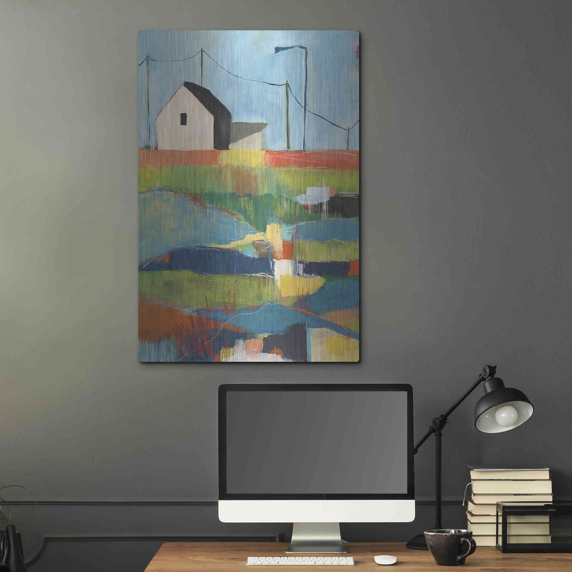 Luxe Metal Art 'Western Edge' by Jan Weiss, Metal Wall Art,24x36