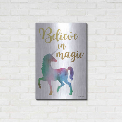 Luxe Metal Art 'Believe in Magic' by Susan Ball, Metal Wall Art,24x36
