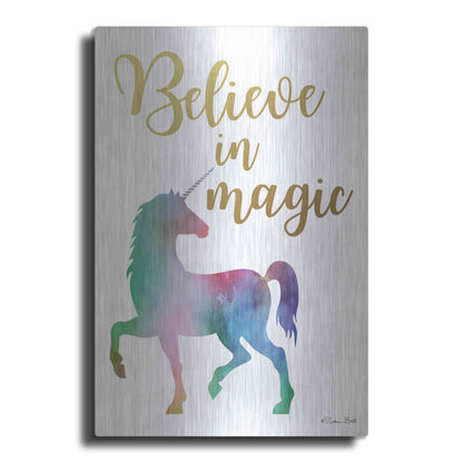 Luxe Metal Art 'Believe in Magic' by Susan Ball, Metal Wall Art