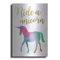 Luxe Metal Art 'Ride a Unicorn' by Susan Ball, Metal Wall Art
