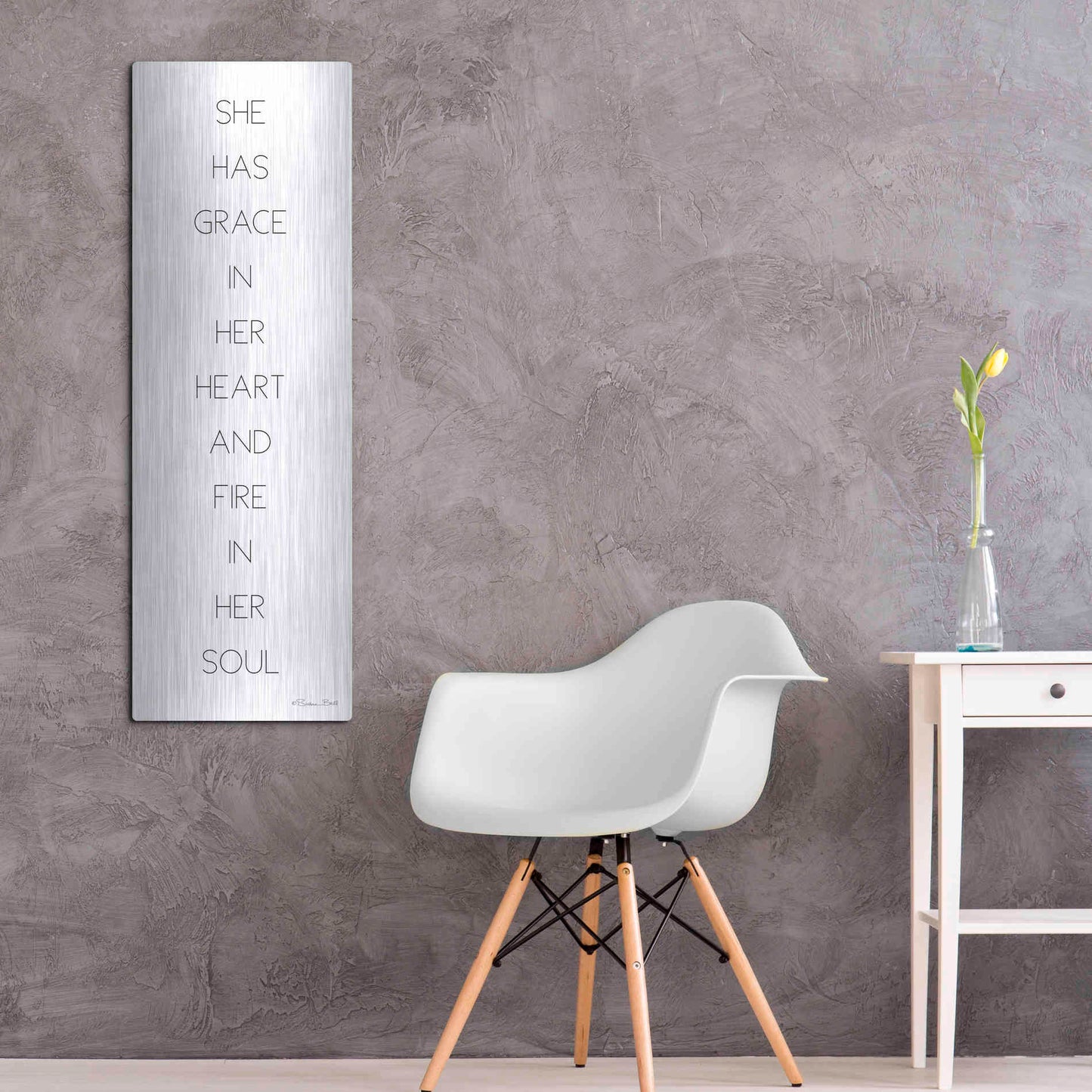 Luxe Metal Art 'Fire in Her Soul' by Susan Ball, Metal Wall Art,16x48