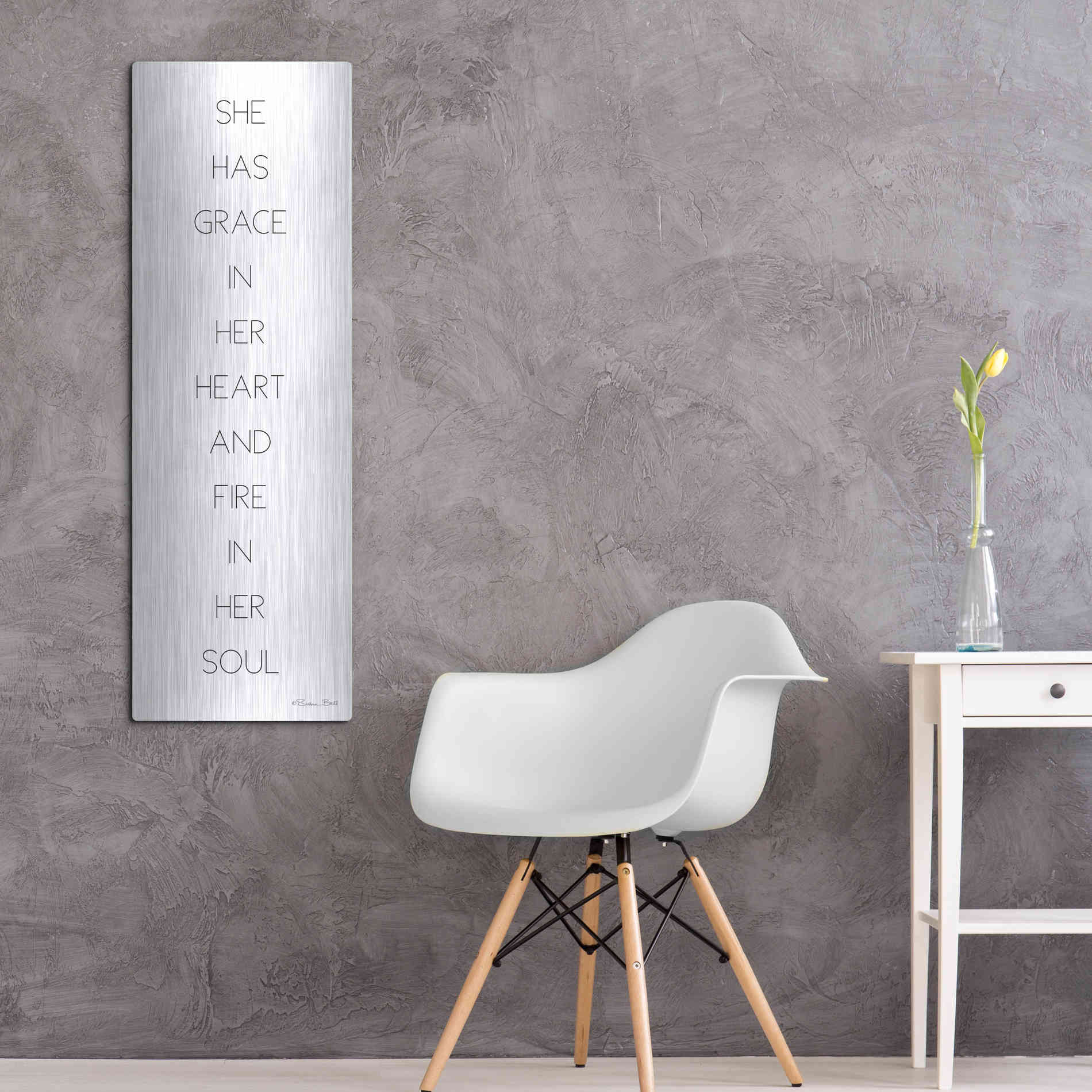 Luxe Metal Art 'Fire in Her Soul' by Susan Ball, Metal Wall Art,16x48