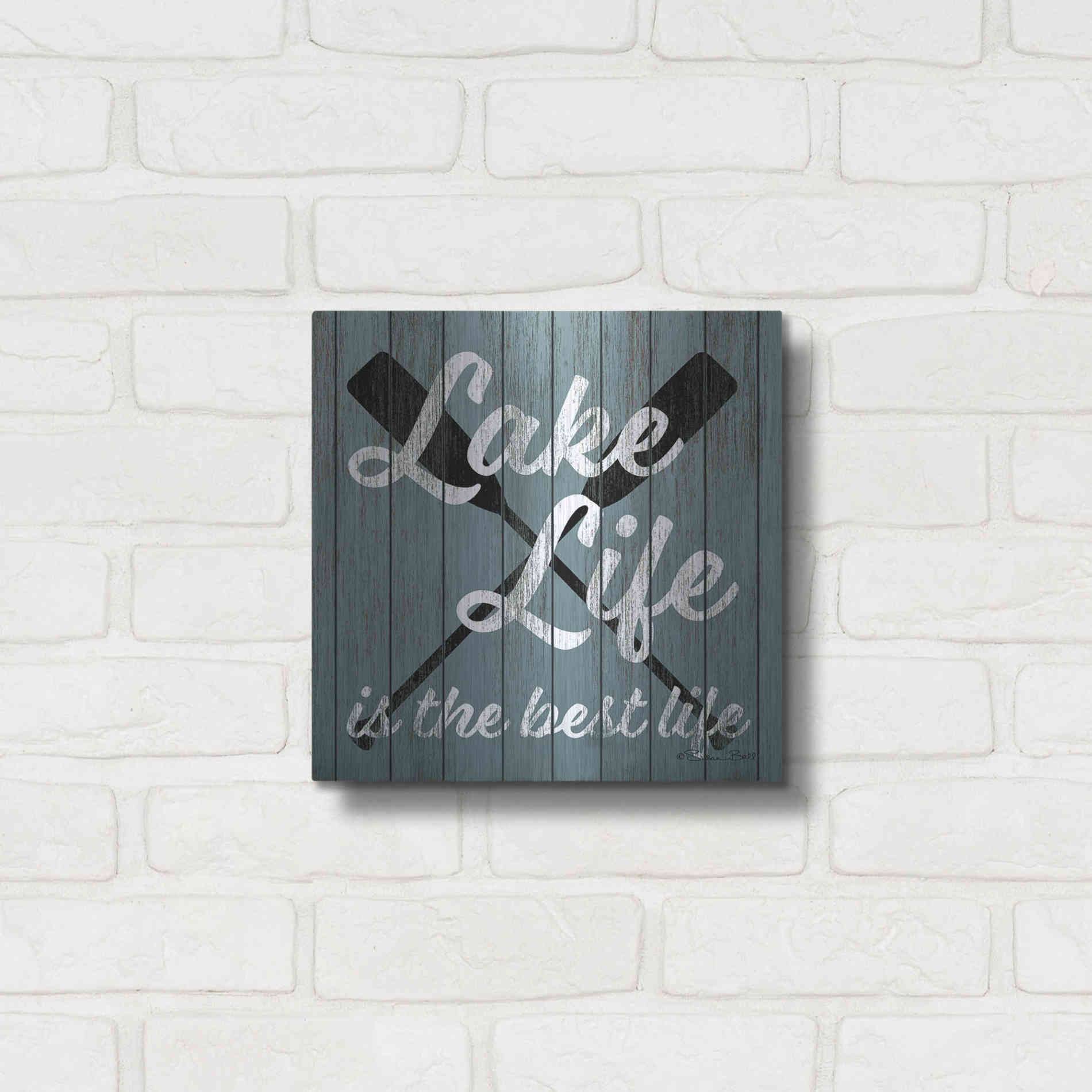 Luxe Metal Art 'Lake Life' by Susan Ball, Metal Wall Art,12x12