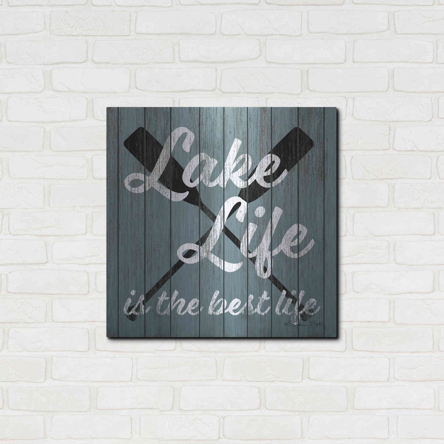 Luxe Metal Art 'Lake Life' by Susan Ball, Metal Wall Art,24x24