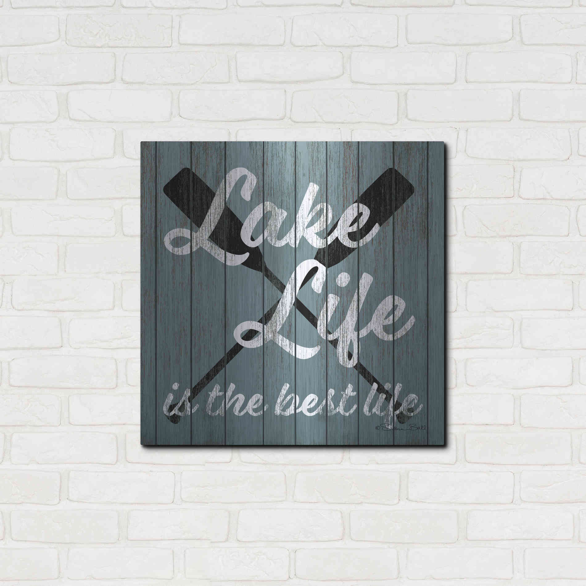 Luxe Metal Art 'Lake Life' by Susan Ball, Metal Wall Art,24x24