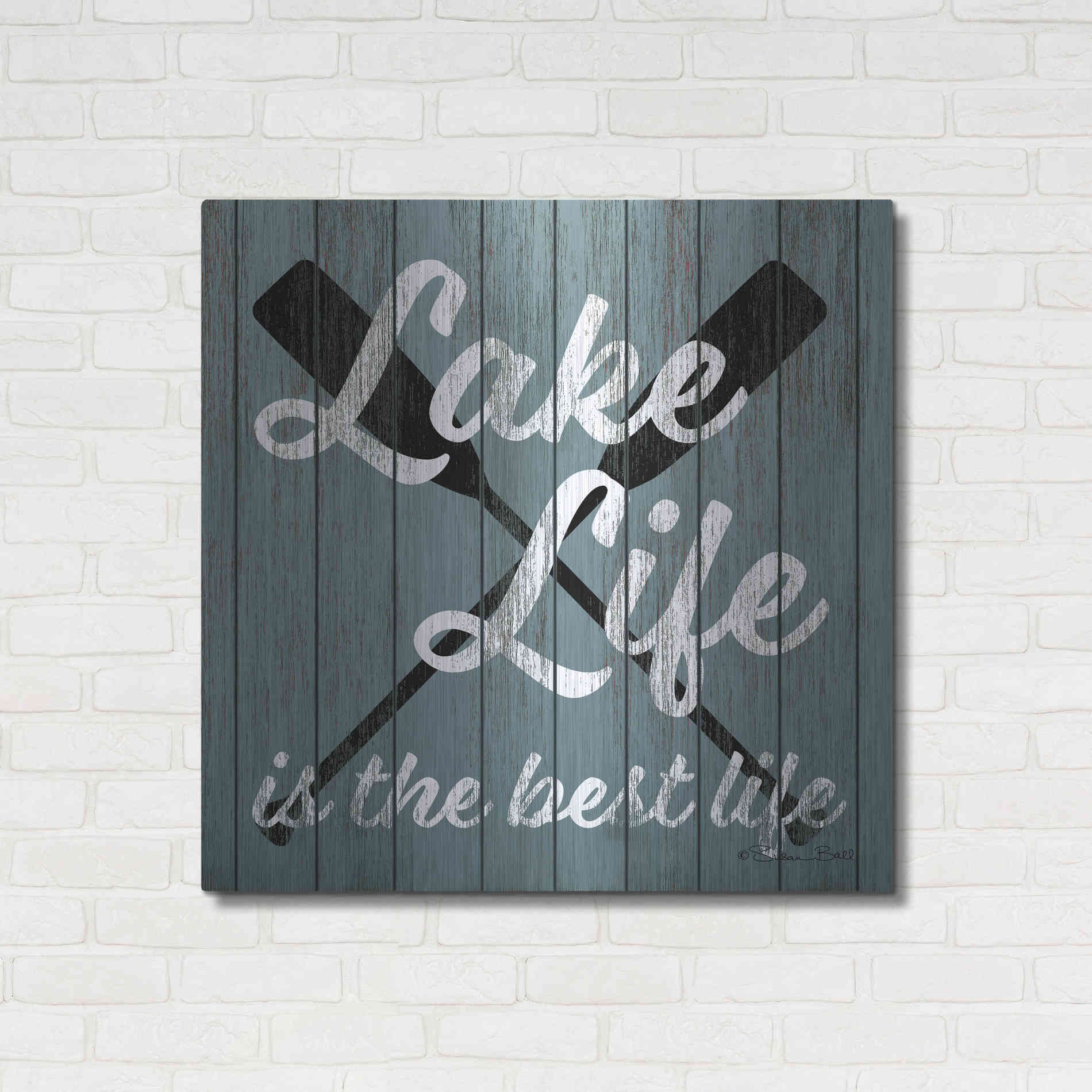 Luxe Metal Art 'Lake Life' by Susan Ball, Metal Wall Art,36x36