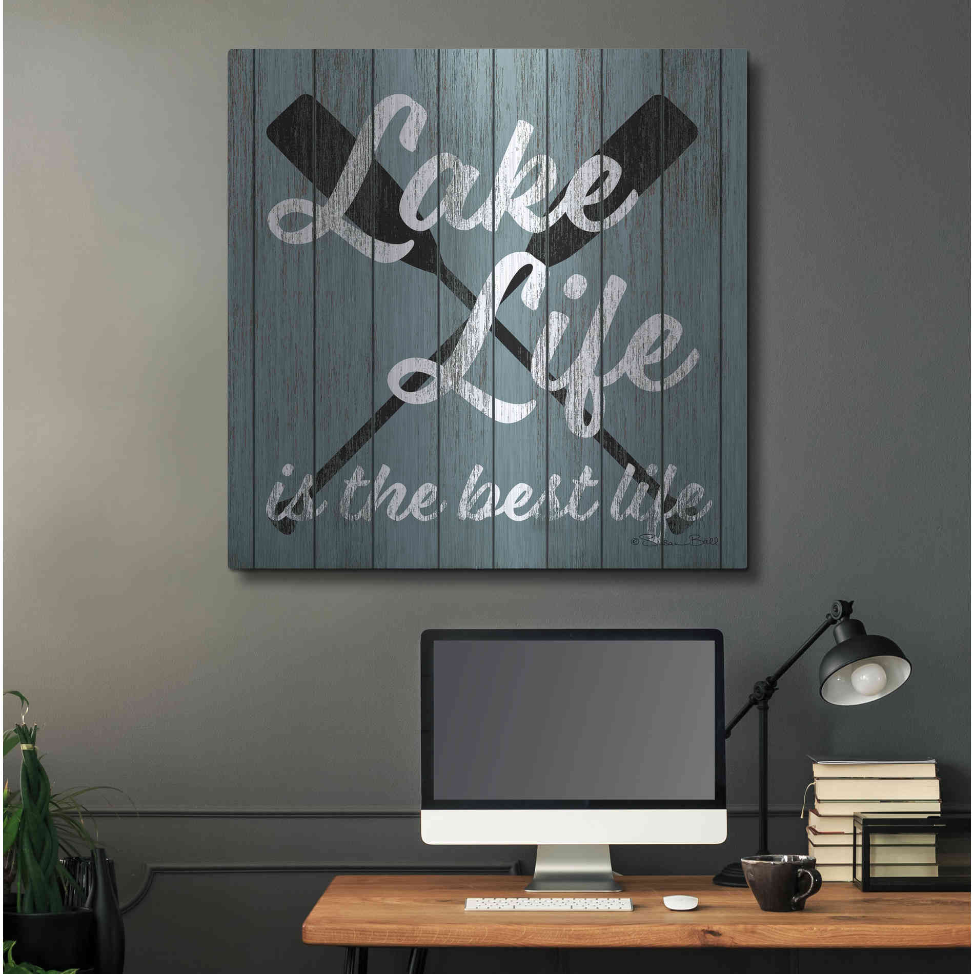 Luxe Metal Art 'Lake Life' by Susan Ball, Metal Wall Art,36x36