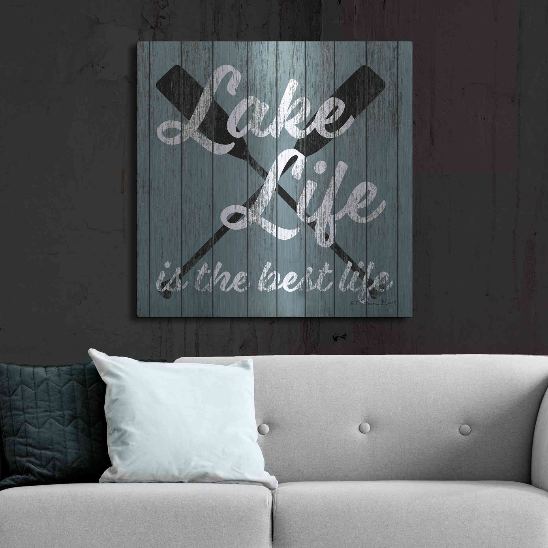 Luxe Metal Art 'Lake Life' by Susan Ball, Metal Wall Art,36x36