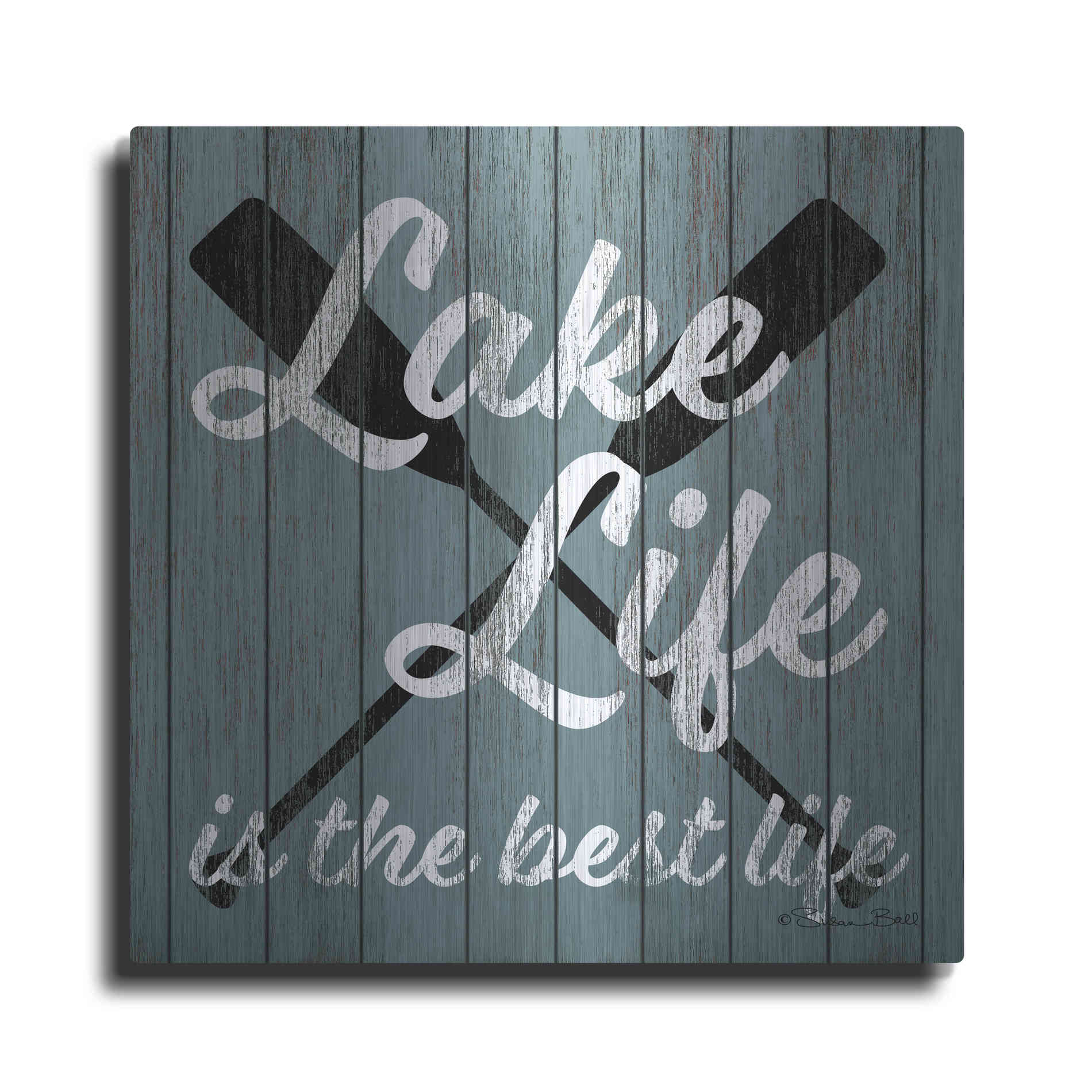 Luxe Metal Art 'Lake Life' by Susan Ball, Metal Wall Art