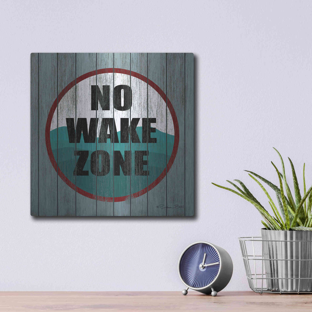 Luxe Metal Art 'No Wake Zone' by Susan Ball, Metal Wall Art,12x12